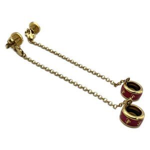 Auth JIMMY CHOO - Gold Pink Hardware Earrings